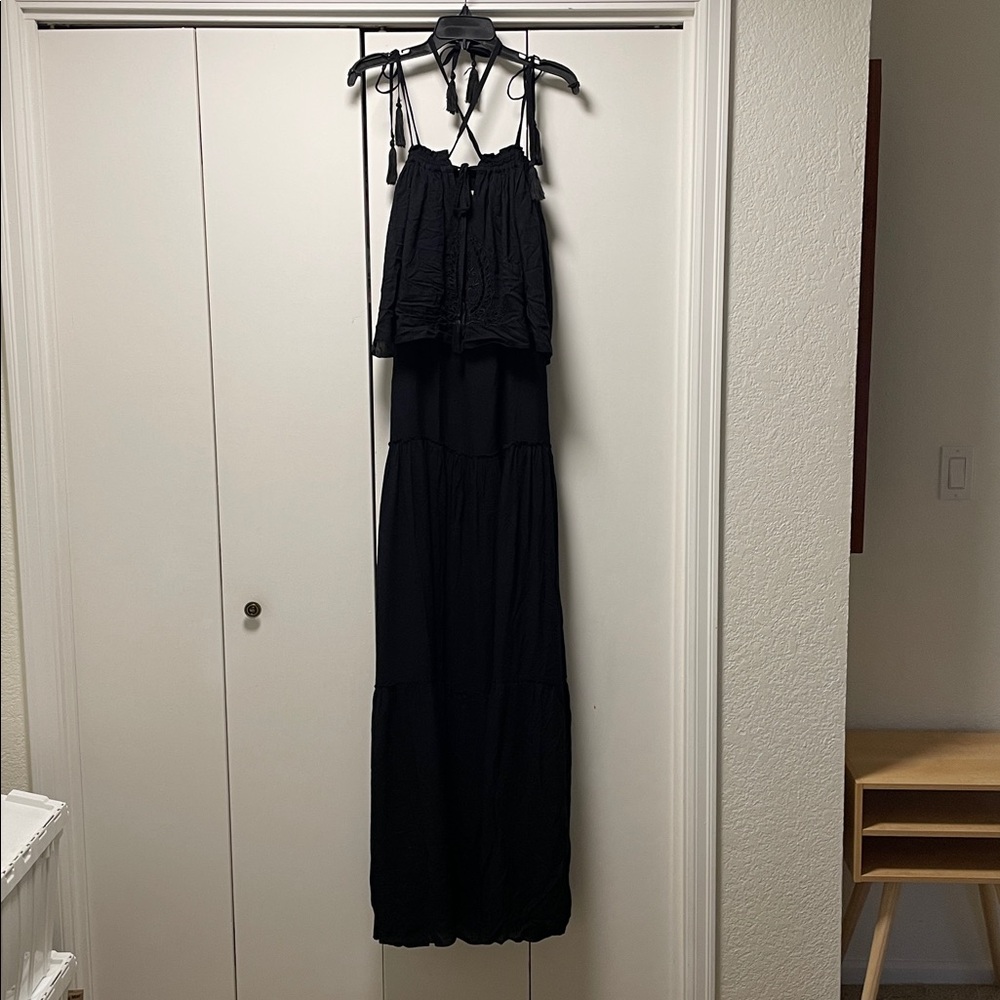 Dream Feed by Fillyboo Embroidered Black Maxi Dress